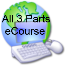 The eCourse 3 Part package includes Internet access to eLessons, Study Questions, and Practice Exams for 18 months.